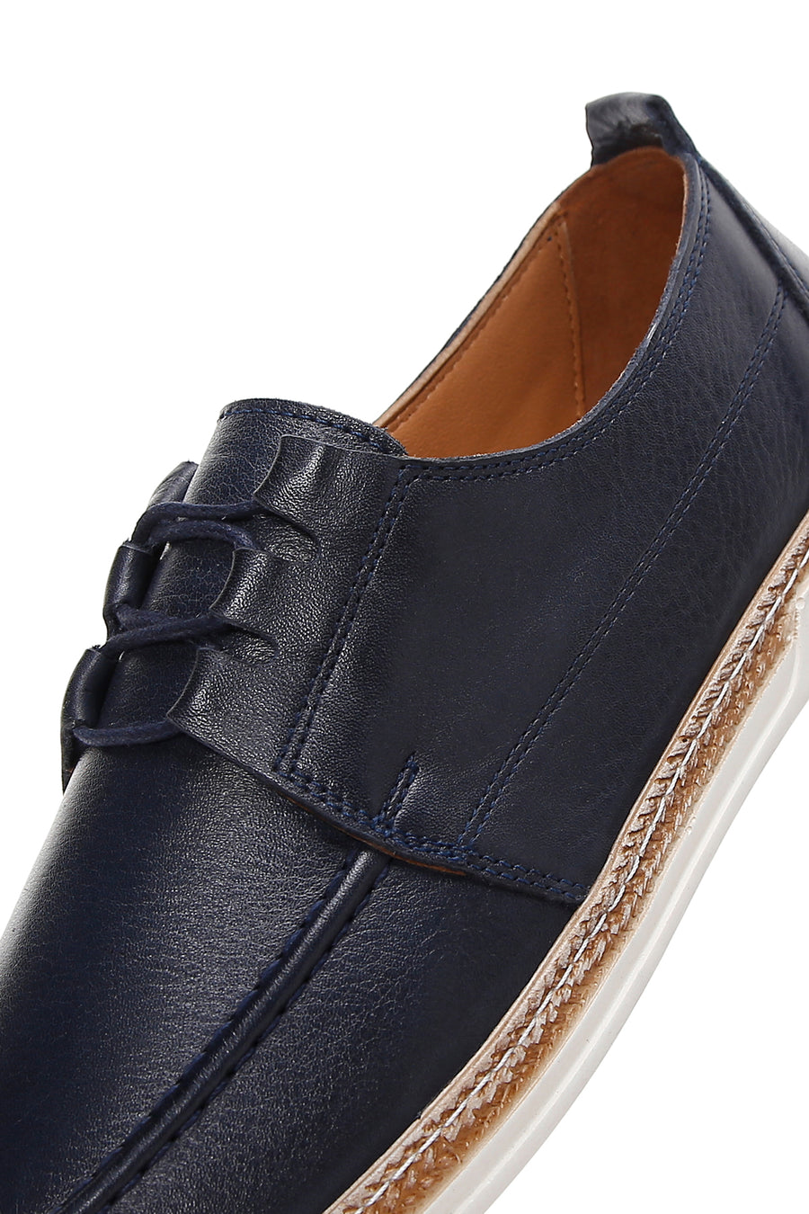 Men's Navy Blue Leather Casual Shoes