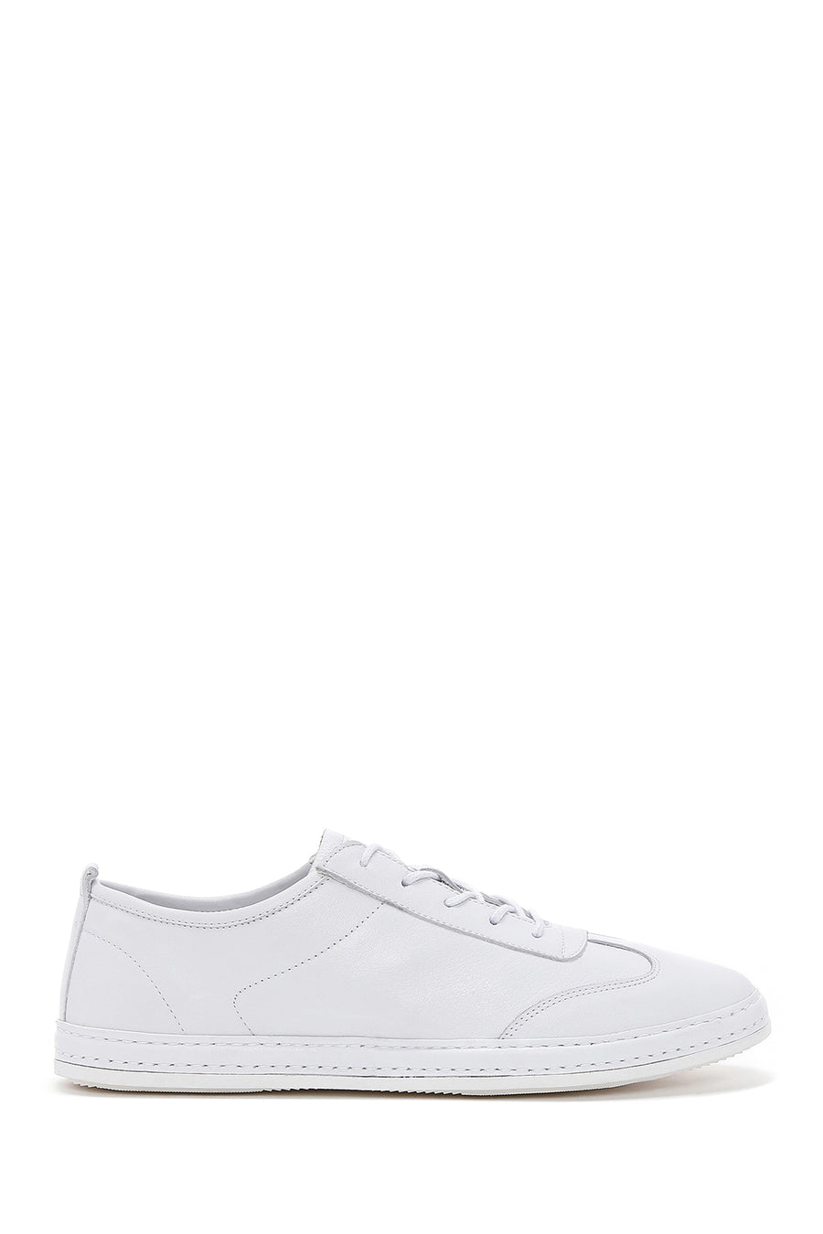 Men's White Lace-Up Leather Sneaker 24SFD674318 | Derimod