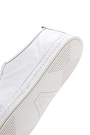 Men's White Lace-Up Leather Sneaker | Derimod