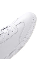 Men's White Lace-Up Leather Sneaker | Derimod