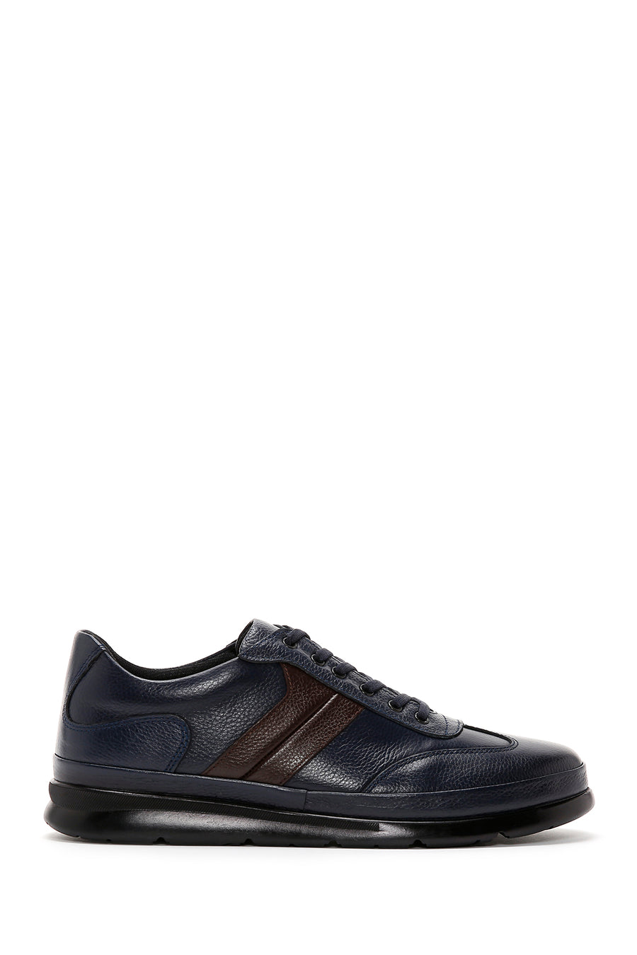 Men's Navy Blue Lace-Up Leather Casual Shoes 24SFD6744FT | Derimod