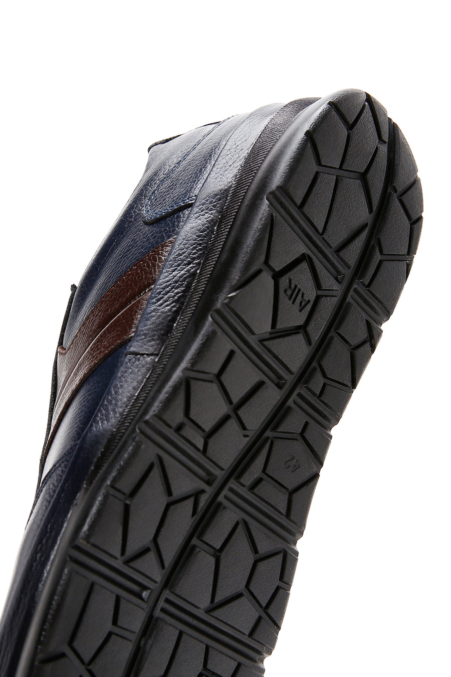 Men's Navy Blue Lace-Up Leather Casual Shoes