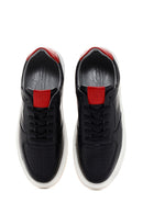 Men's Black Thick Sole Lace Up Leather Sneaker | Derimod