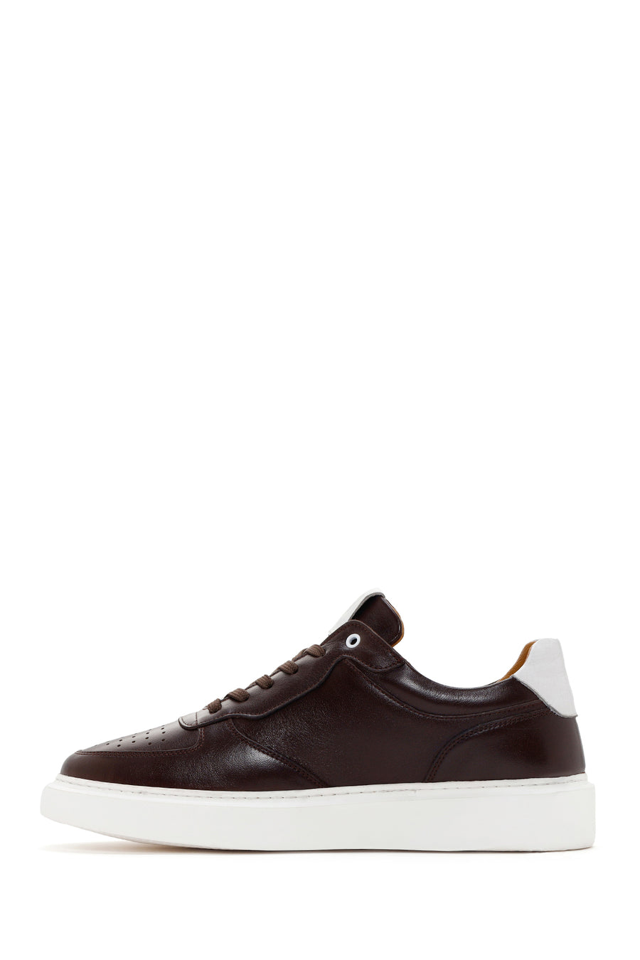 Men's Brown Thick Sole Lace Up Leather Sneaker