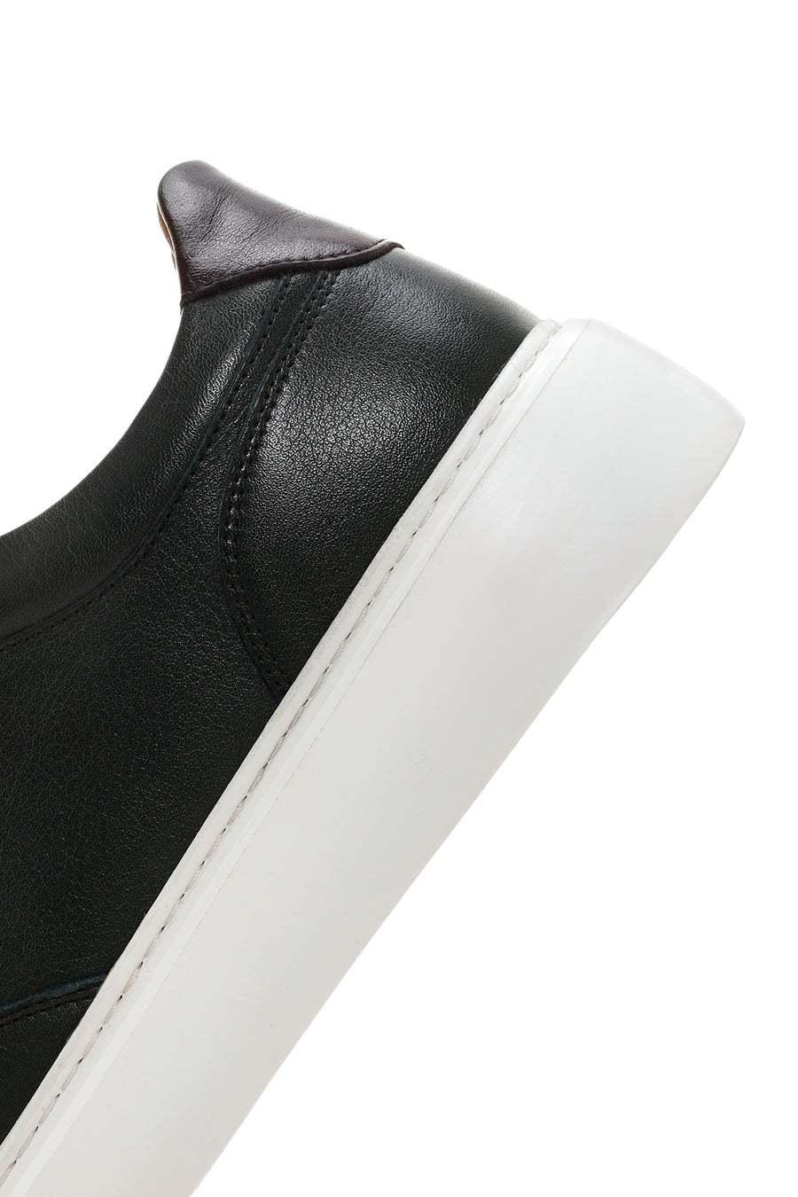 Erkek Yeşil Kalın Tabanlı Bağcıklı Deri Sneaker