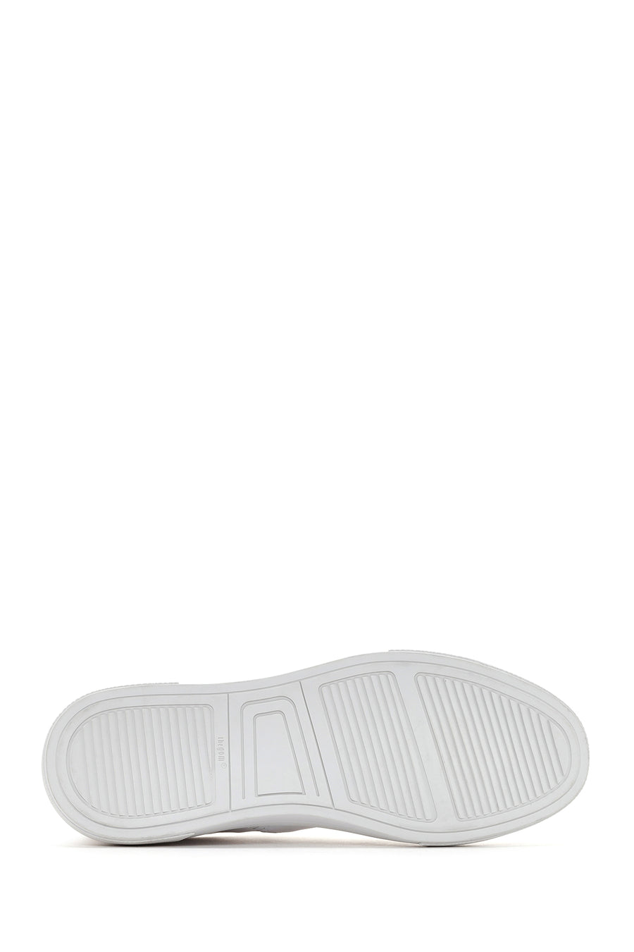 Men's White Lace-up Leather Sneaker