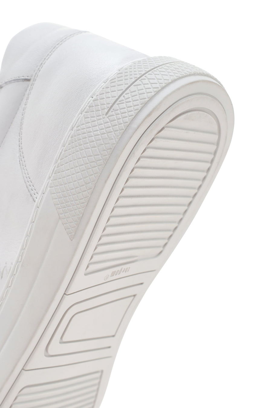 Men's White Lace-up Leather Sneaker