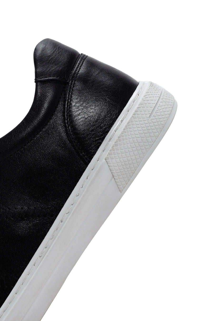 Men's Black Lace-up Leather Sneaker