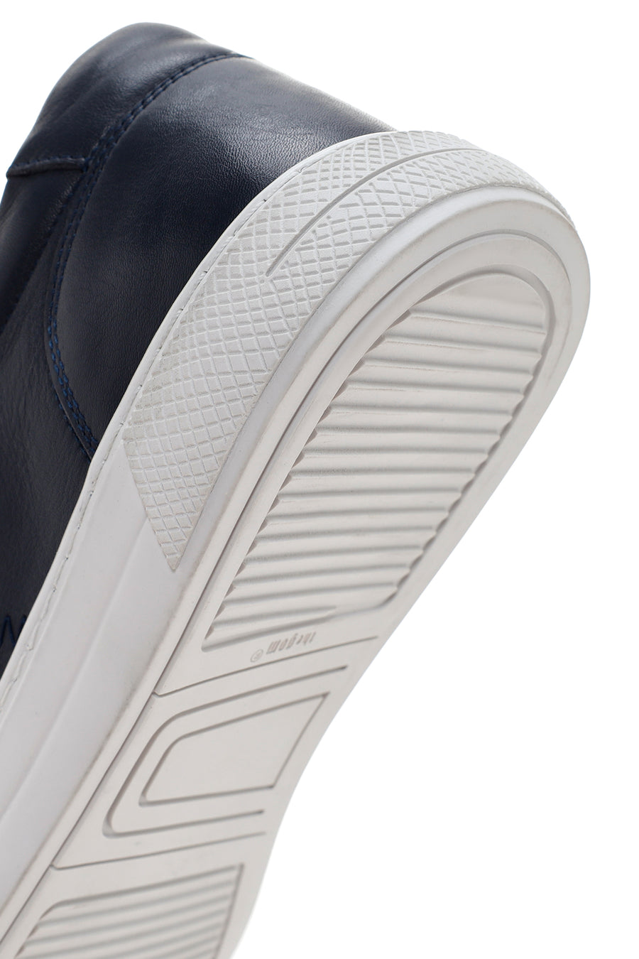Men's Navy Blue Lace-Up Leather Sneaker