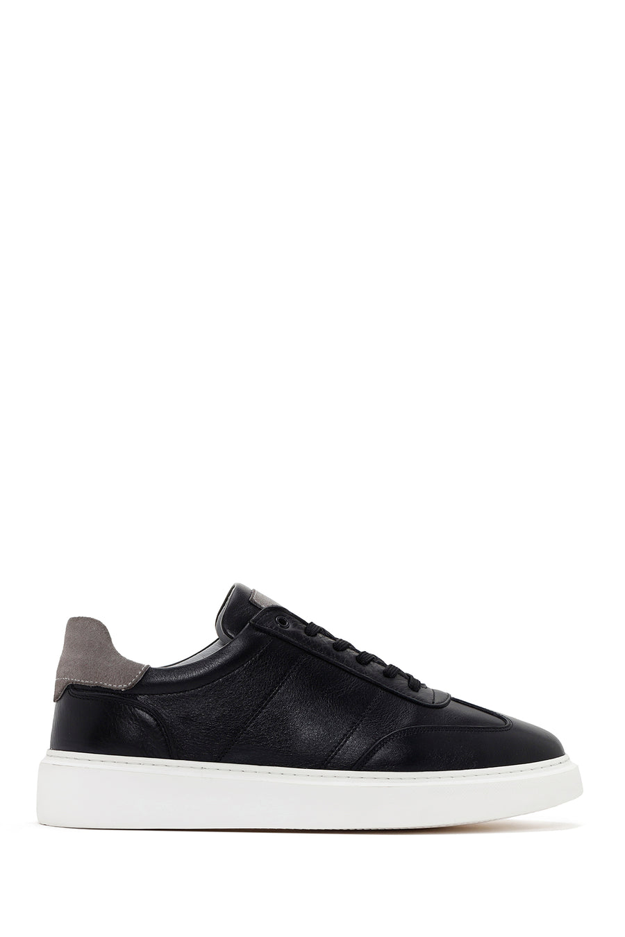 Men's Black Lace-up Leather Sneaker 24SFD675018 | Derimod
