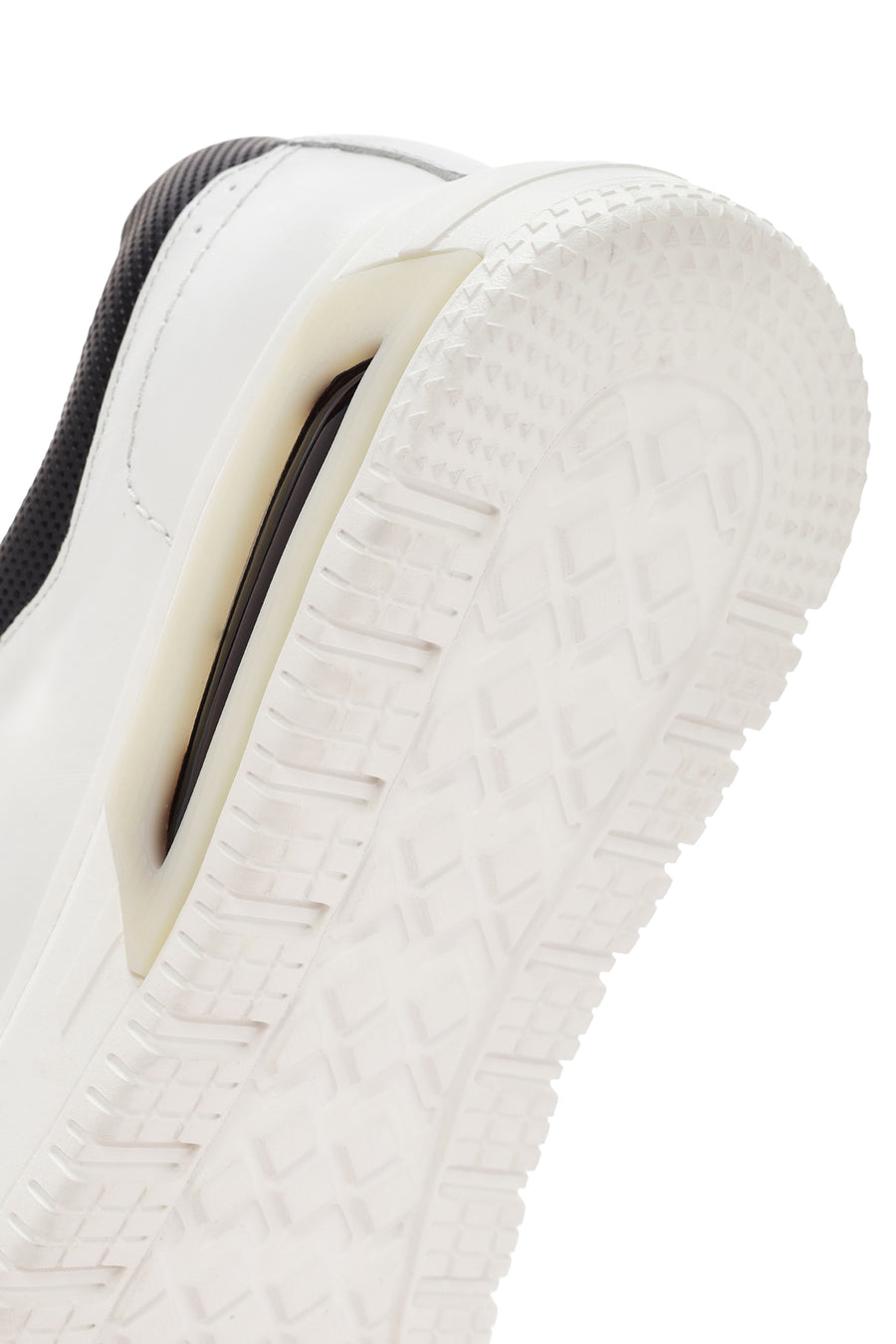 Men's White Thick Sole Lace Up Leather Sneaker