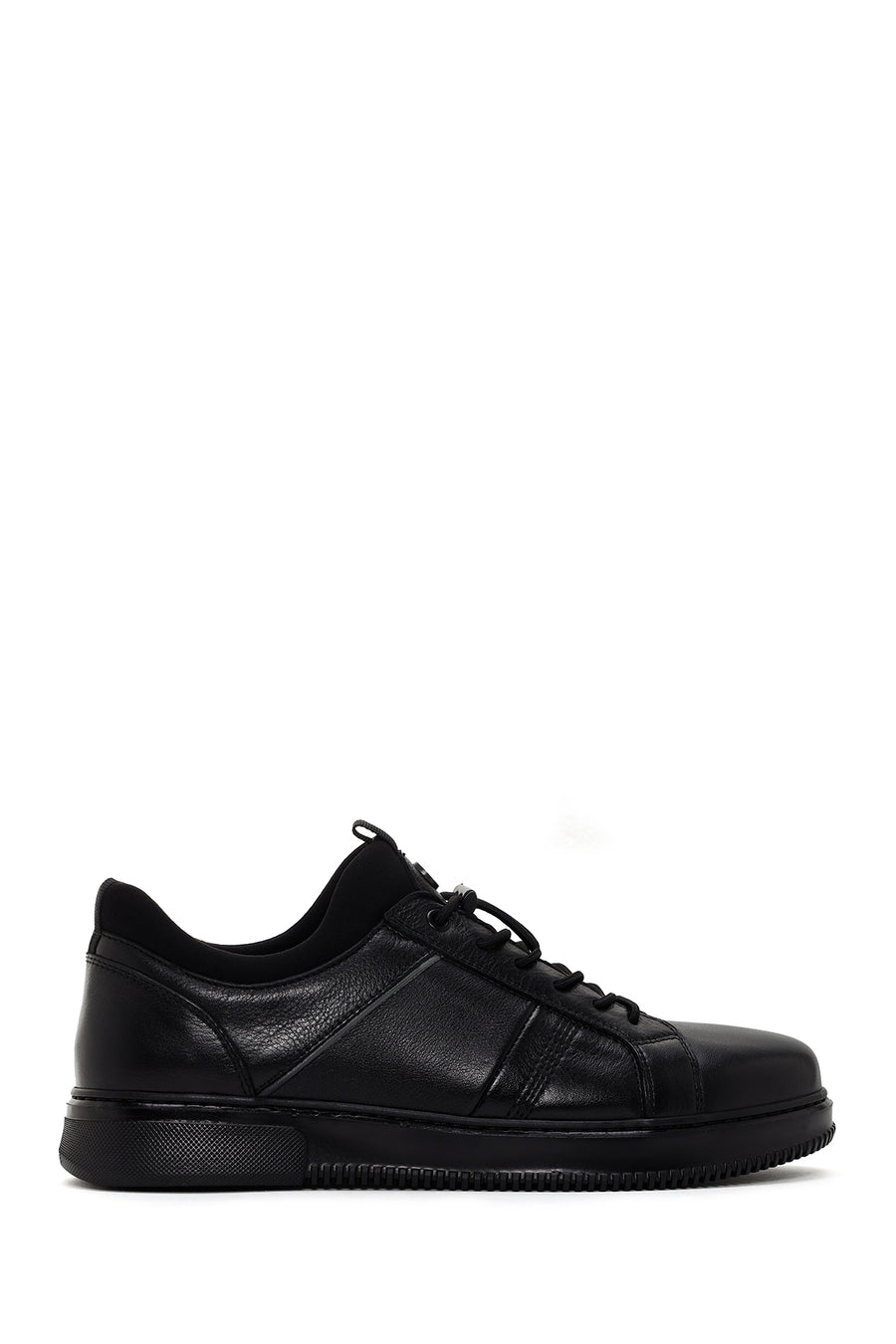 Men's Black Lace-up Leather Sneaker 24SFD676118 | Derimod