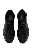 Men's Black Lace-up Leather Sneaker | Derimod