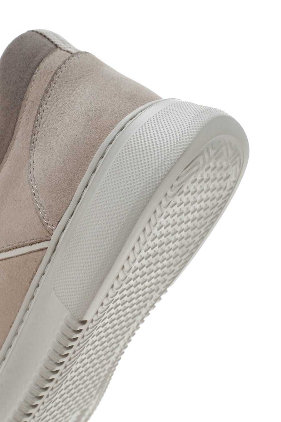 Men's Beige Lace-Up Nubuck Leather Sneaker