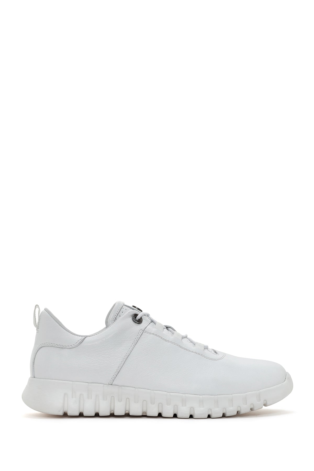Men's White Lace-up Leather Sneaker 24SFD676218 | Derimod