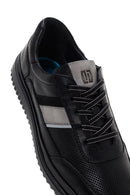 Men's Black Lace-up Leather Sneaker | Derimod