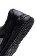 Men's Black Lace-up Leather Sneaker | Derimod