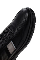 Men's Black Lace-up Leather Sneaker | Derimod