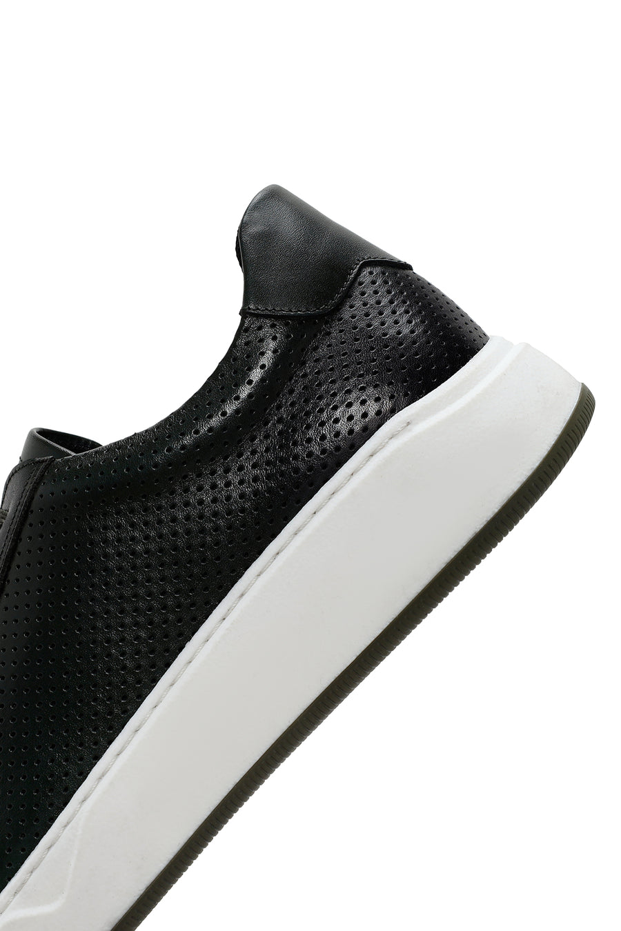 Erkek Haki Bağcıklı Kalın Tabanlı Deri Sneaker