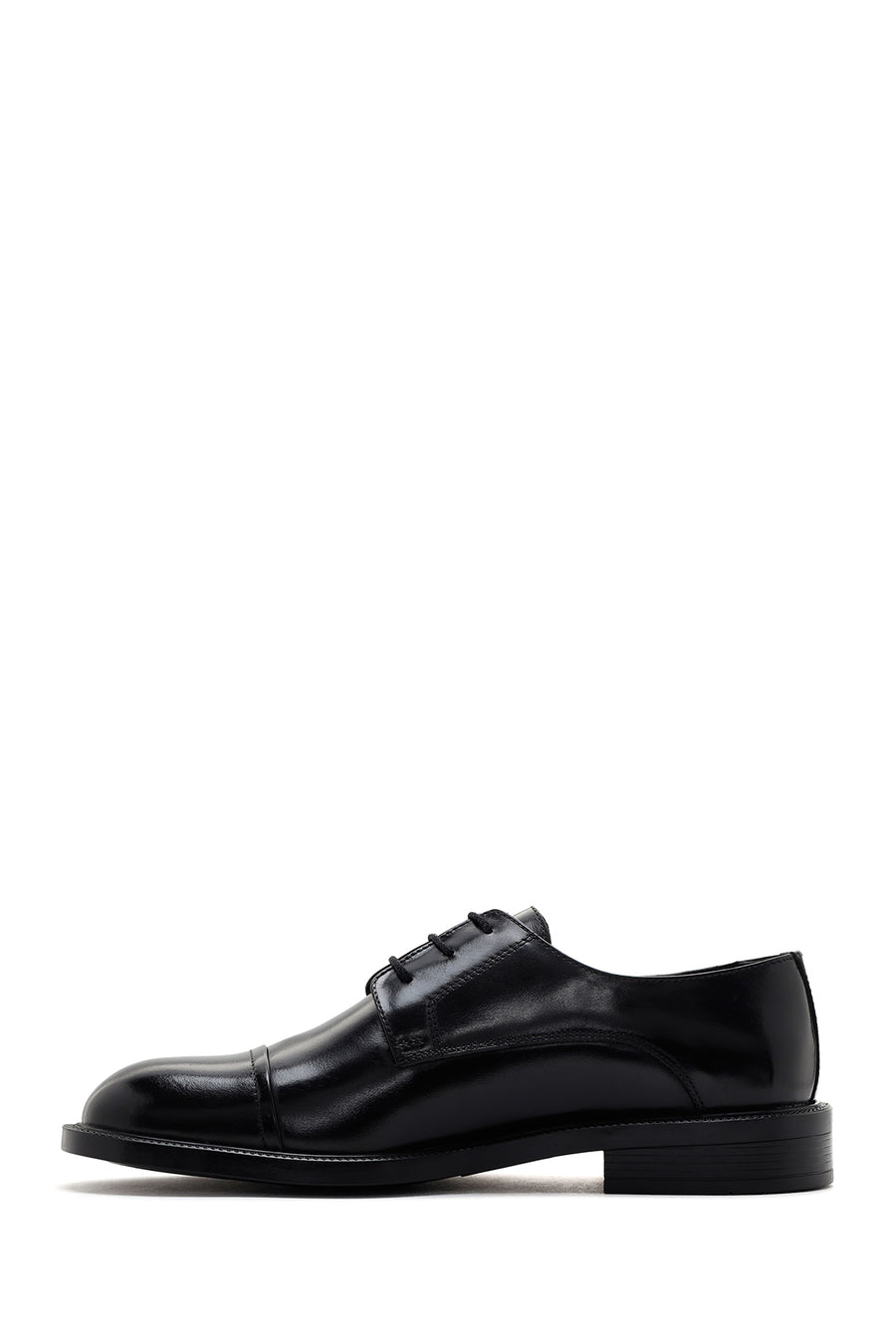 Men's Black Laced Leather Classic Shoes