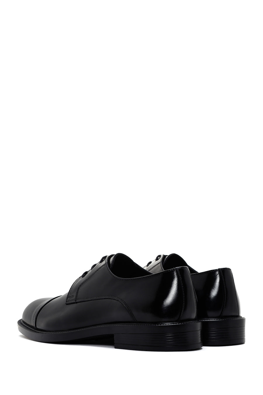 Men's Black Laced Leather Classic Shoes