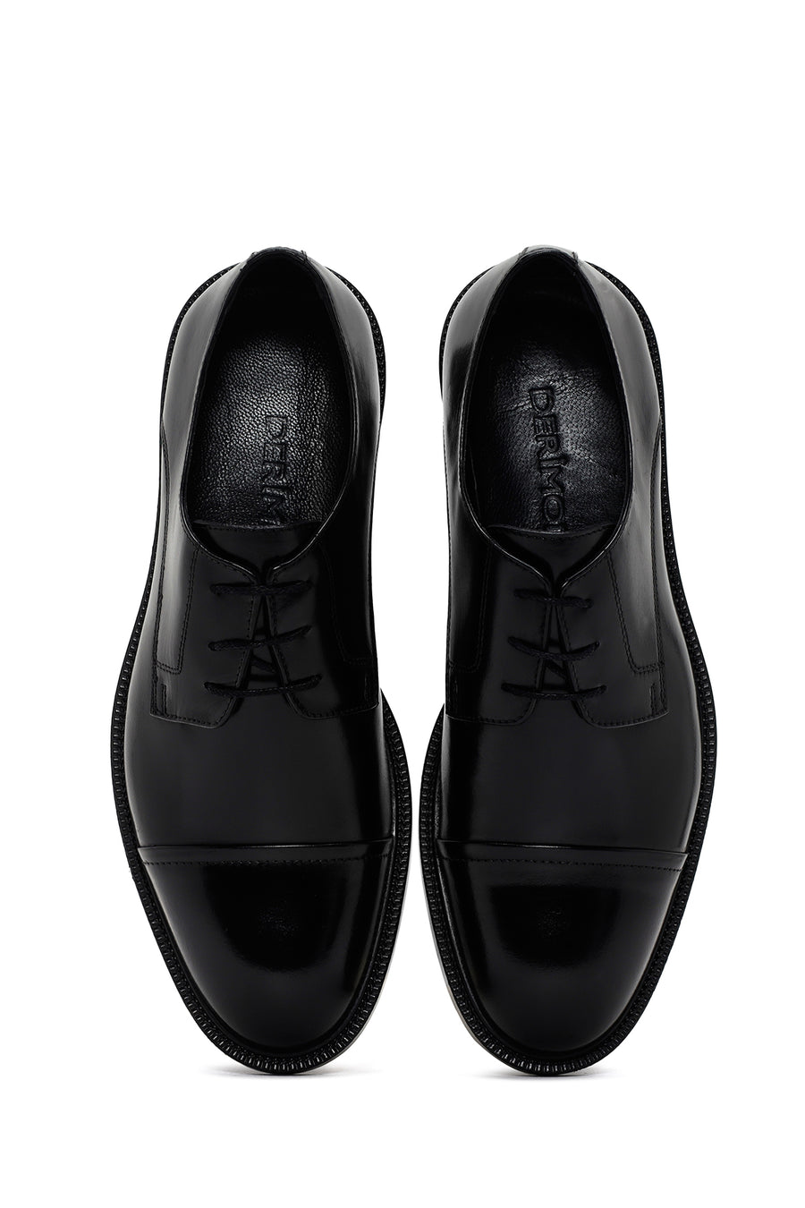 Men's Black Laced Leather Classic Shoes