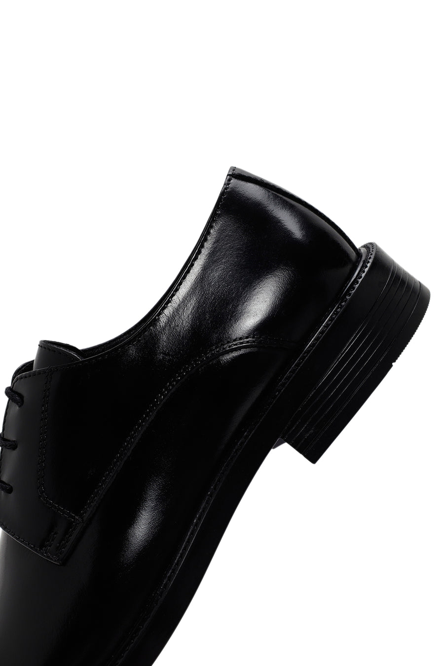 Men's Black Laced Leather Classic Shoes