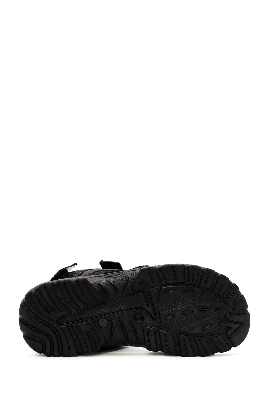 
Men's Black Strapped Nubuck Leather Casual Sandal
