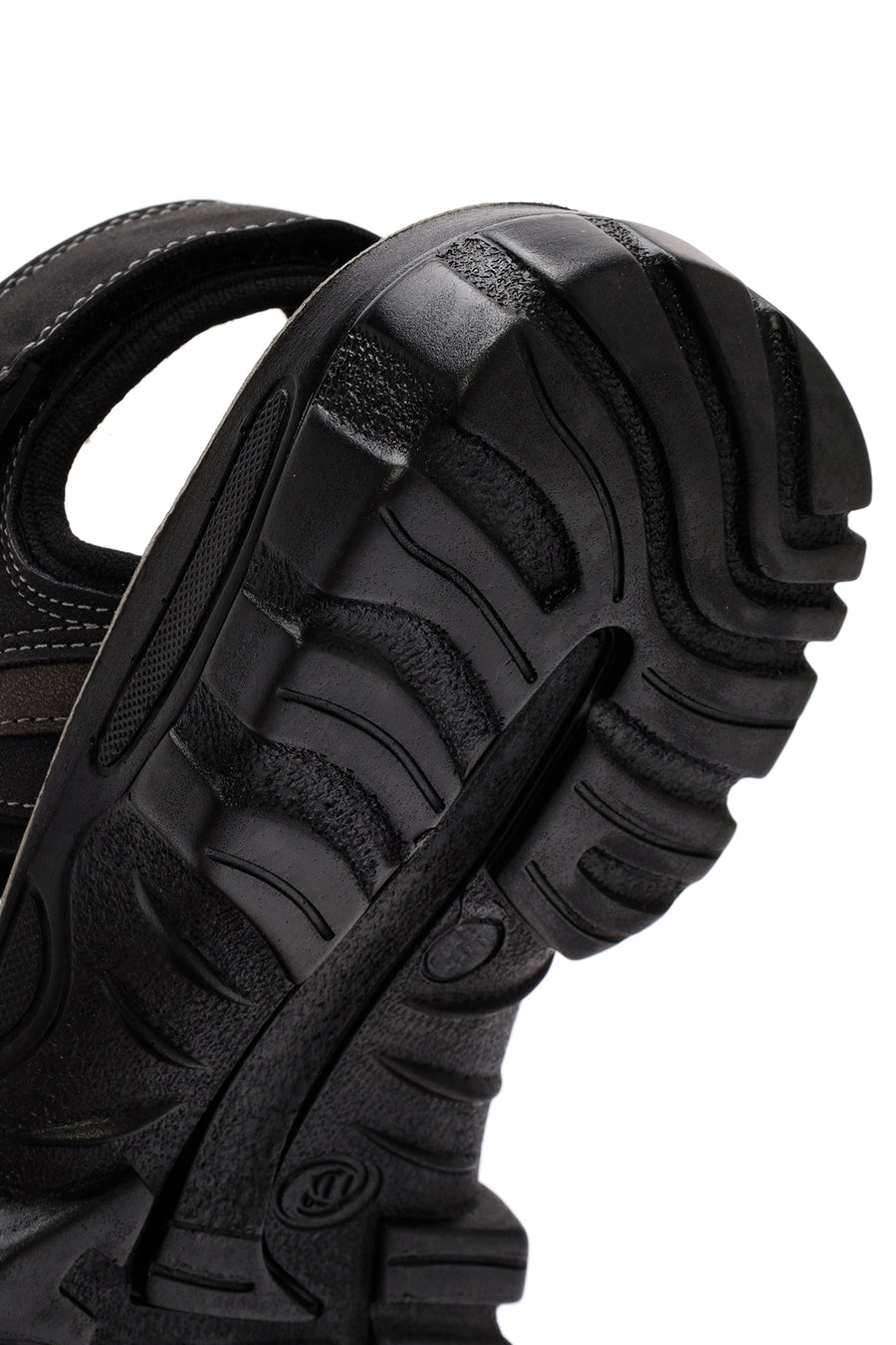 
Men's Black Strapped Nubuck Leather Casual Sandal

