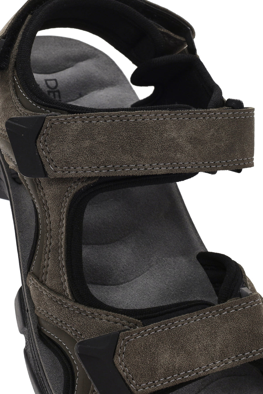 Men's Green Strap Nubuck Leather Casual Sandals