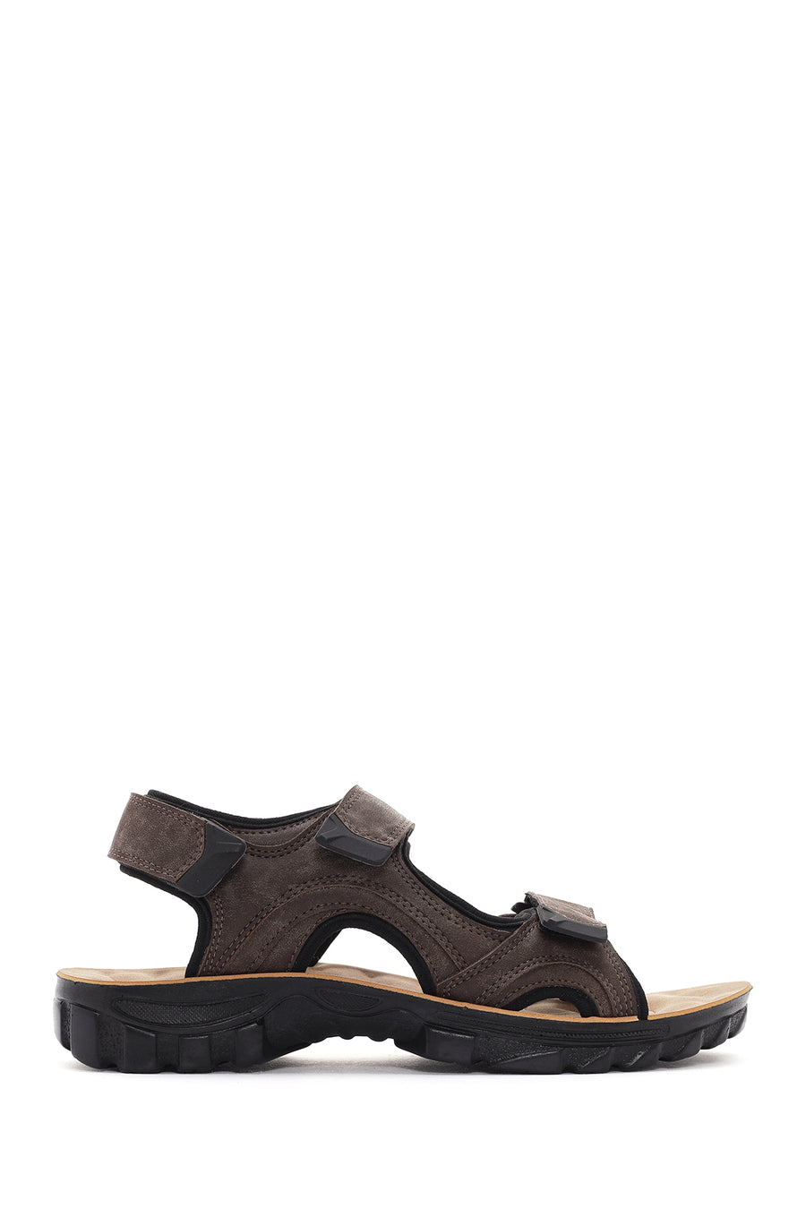 
Men's Brown Strapped Nubuck Leather Casual Sandal
 24SFD6793V3 | Derimod