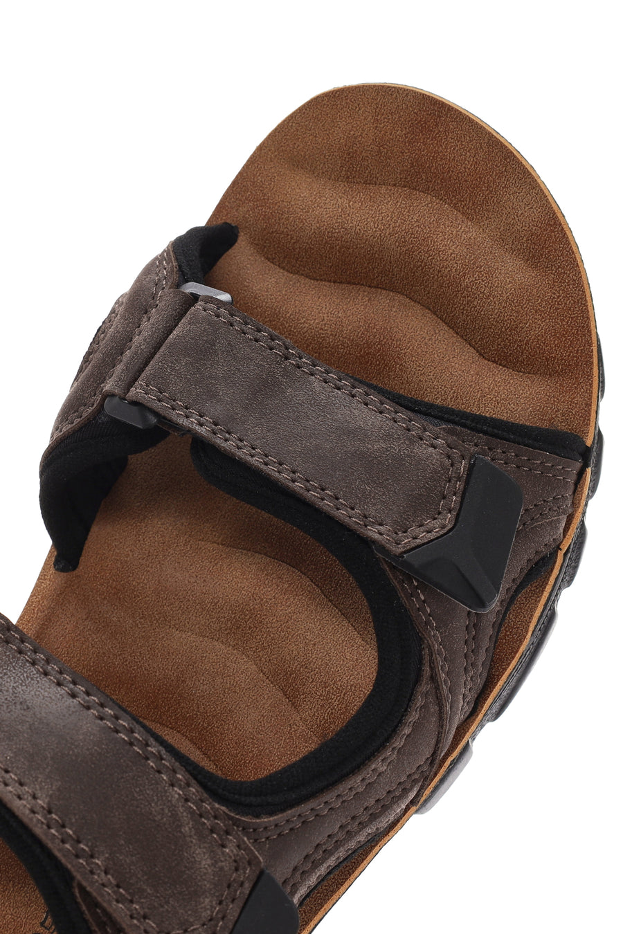 
Men's Brown Strapped Nubuck Leather Casual Sandal
