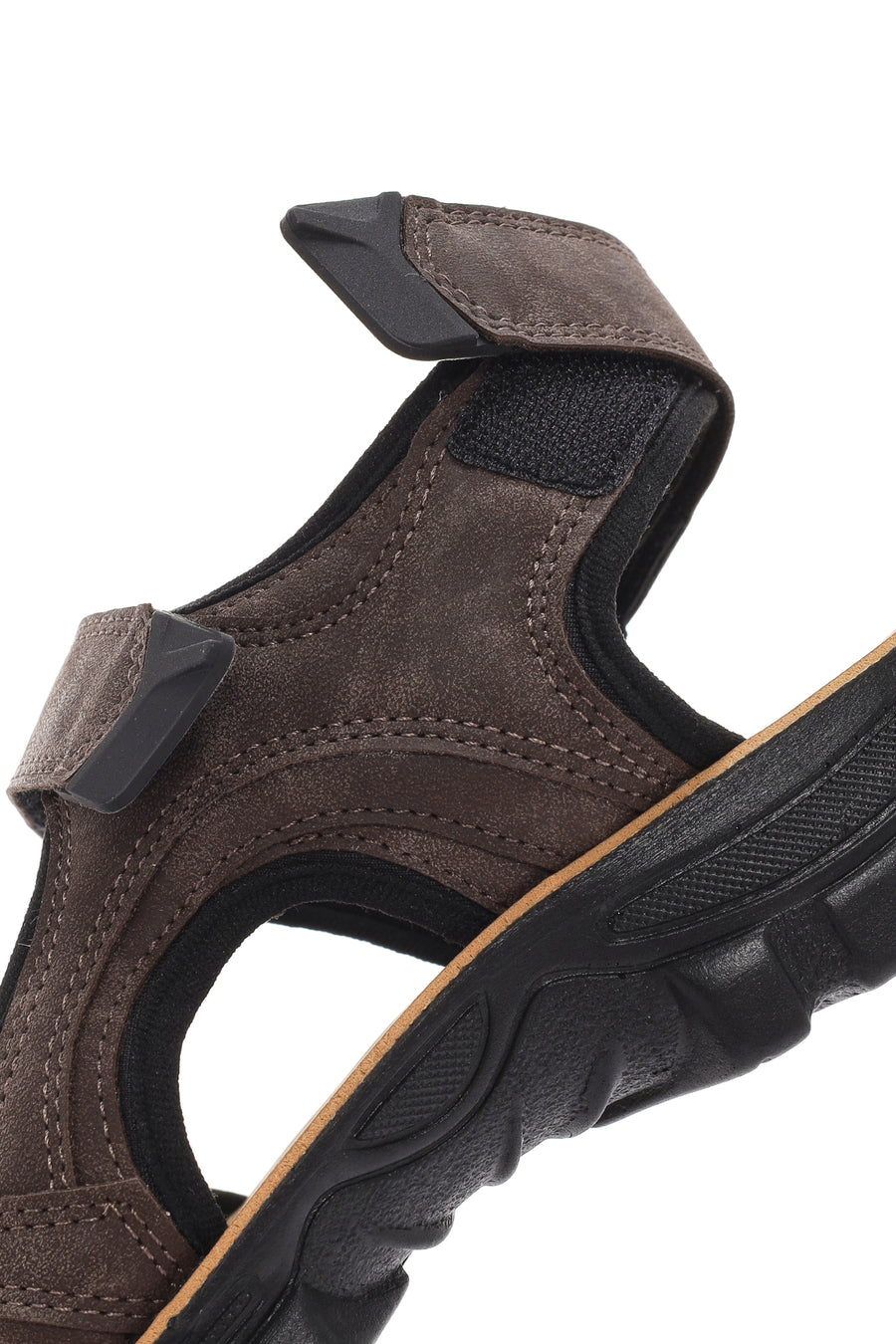 
Men's Brown Strapped Nubuck Leather Casual Sandal
