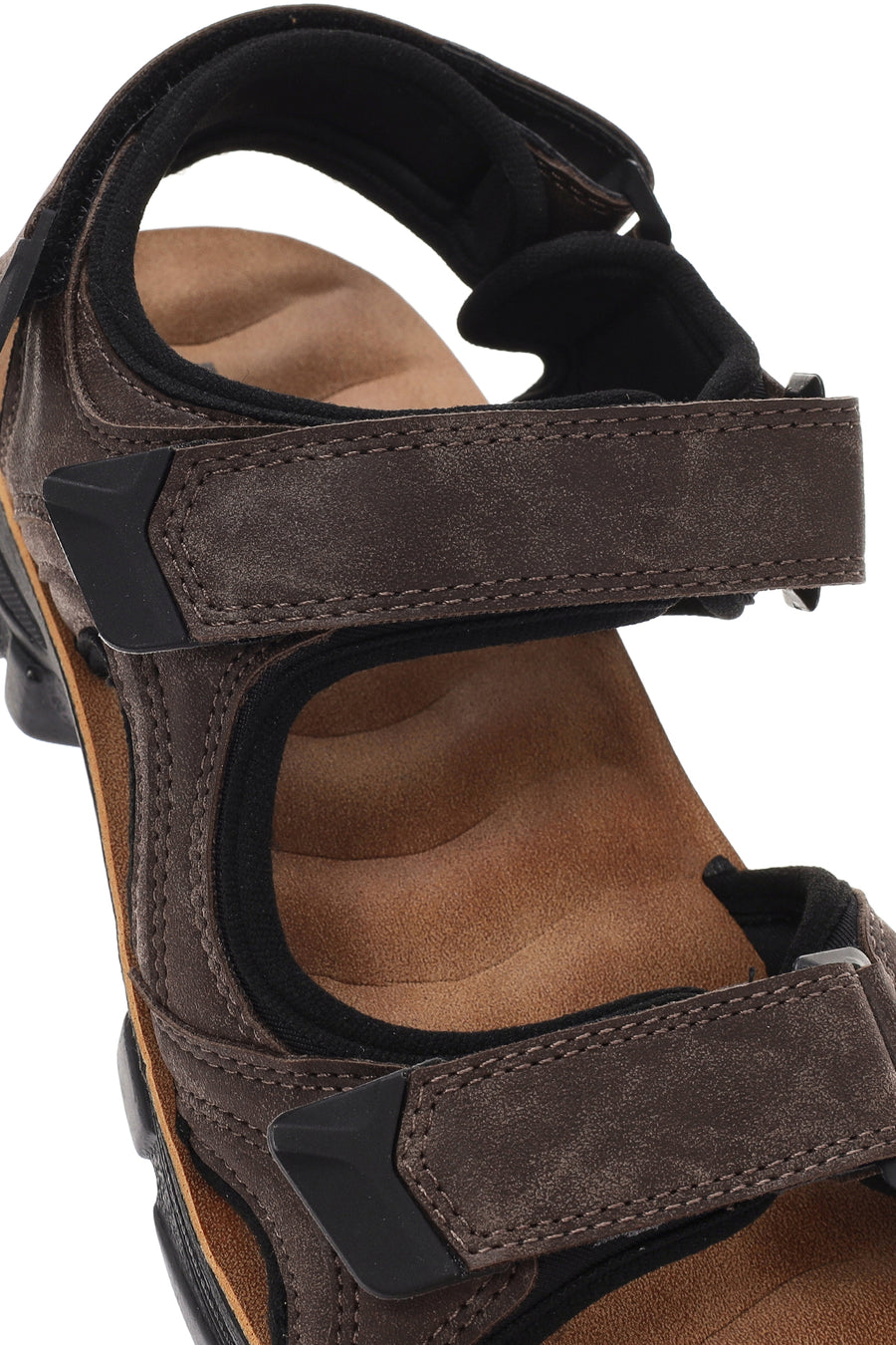 
Men's Brown Strapped Nubuck Leather Casual Sandal
