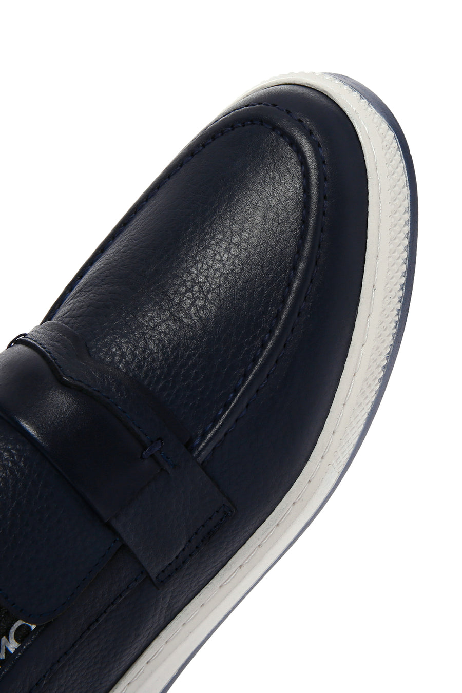 Men's Navy Blue Leather Casual Loafer