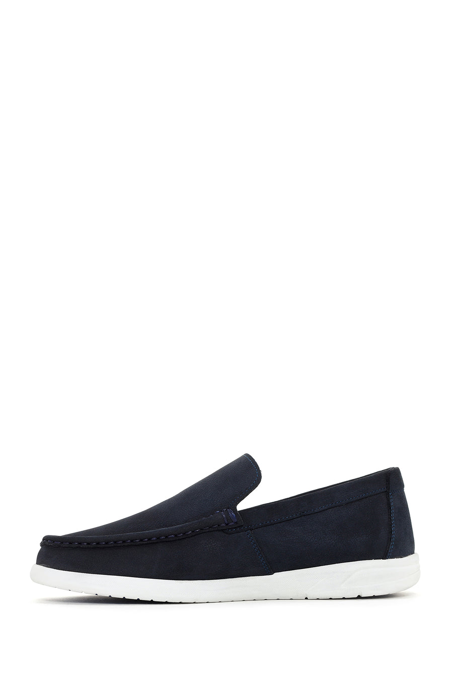 Men's Navy Blue Nubuck Leather Loafer