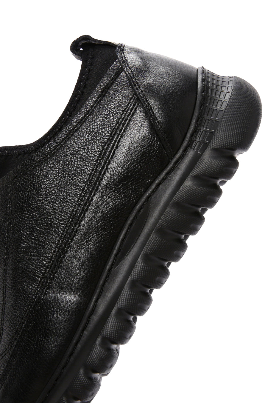Men's Black Lace-Up Leather Casual Sneaker