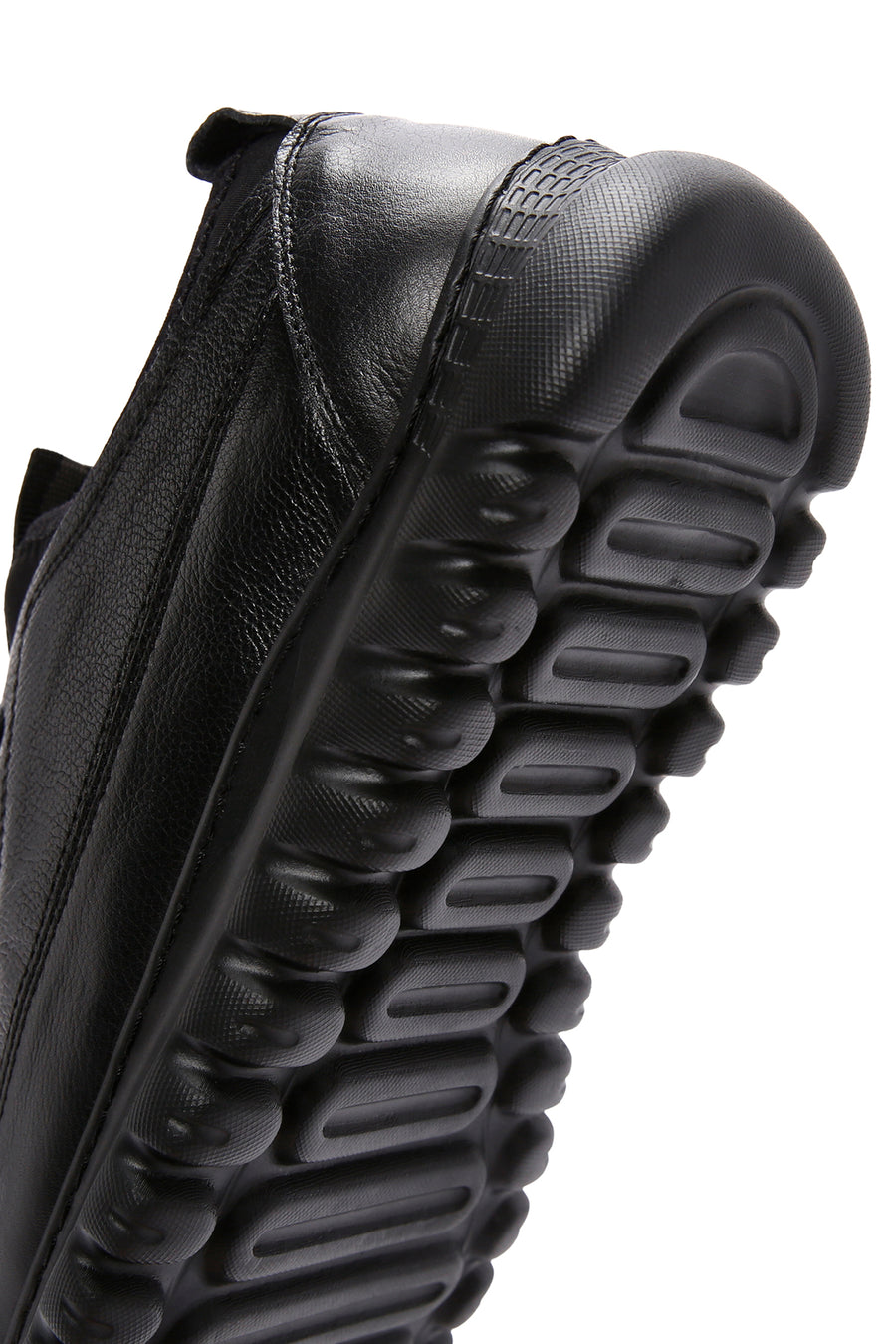 Men's Black Lace-Up Leather Casual Sneaker