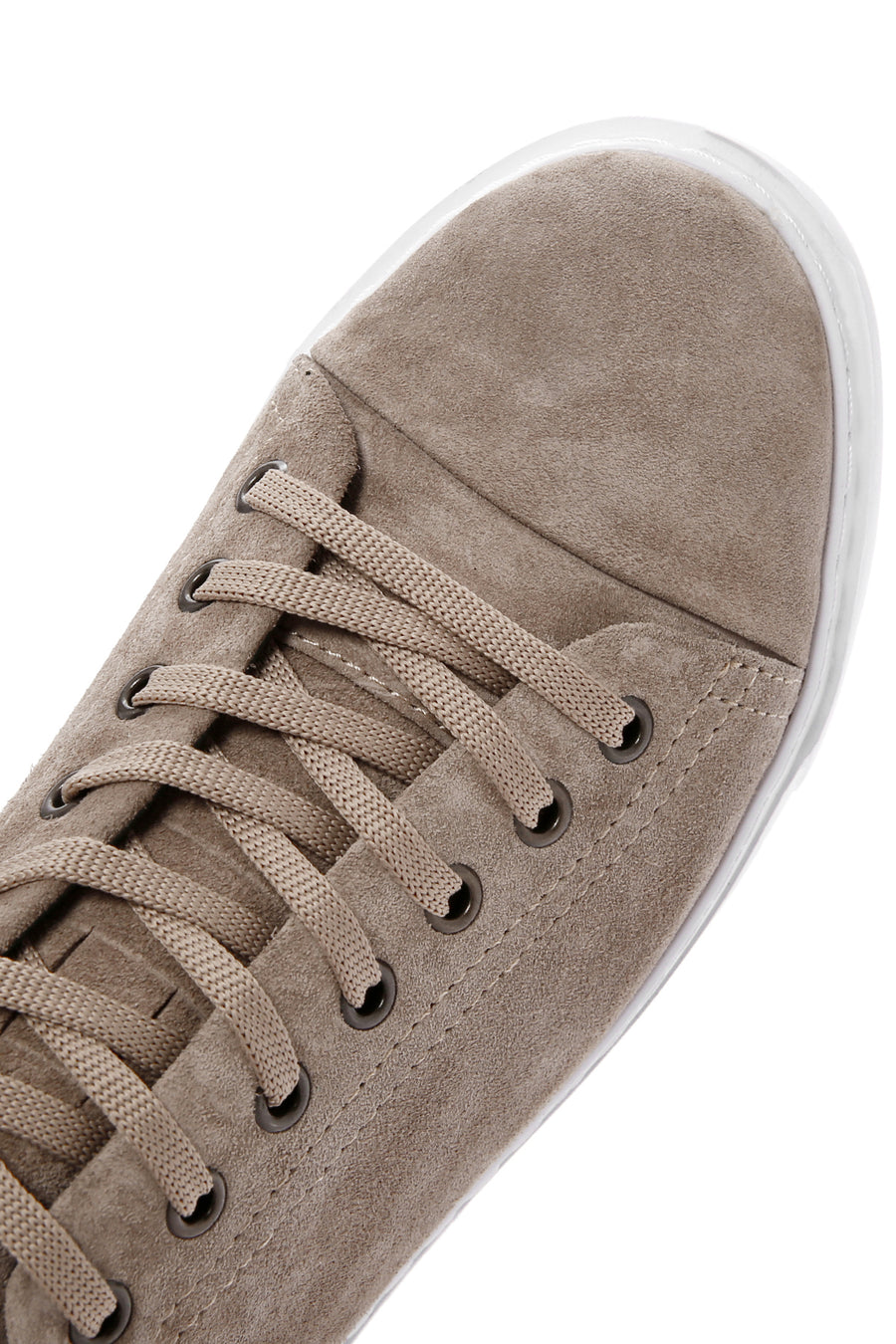 Erkek Vizon Bağcıklı Süet Deri Sneaker