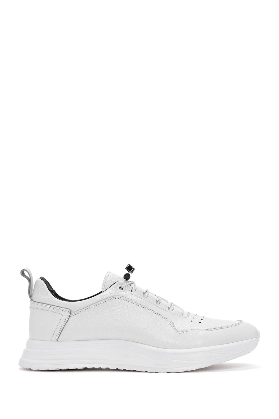 Men's White Lace-up Leather Sneaker 24SFD6823FT | Derimod
