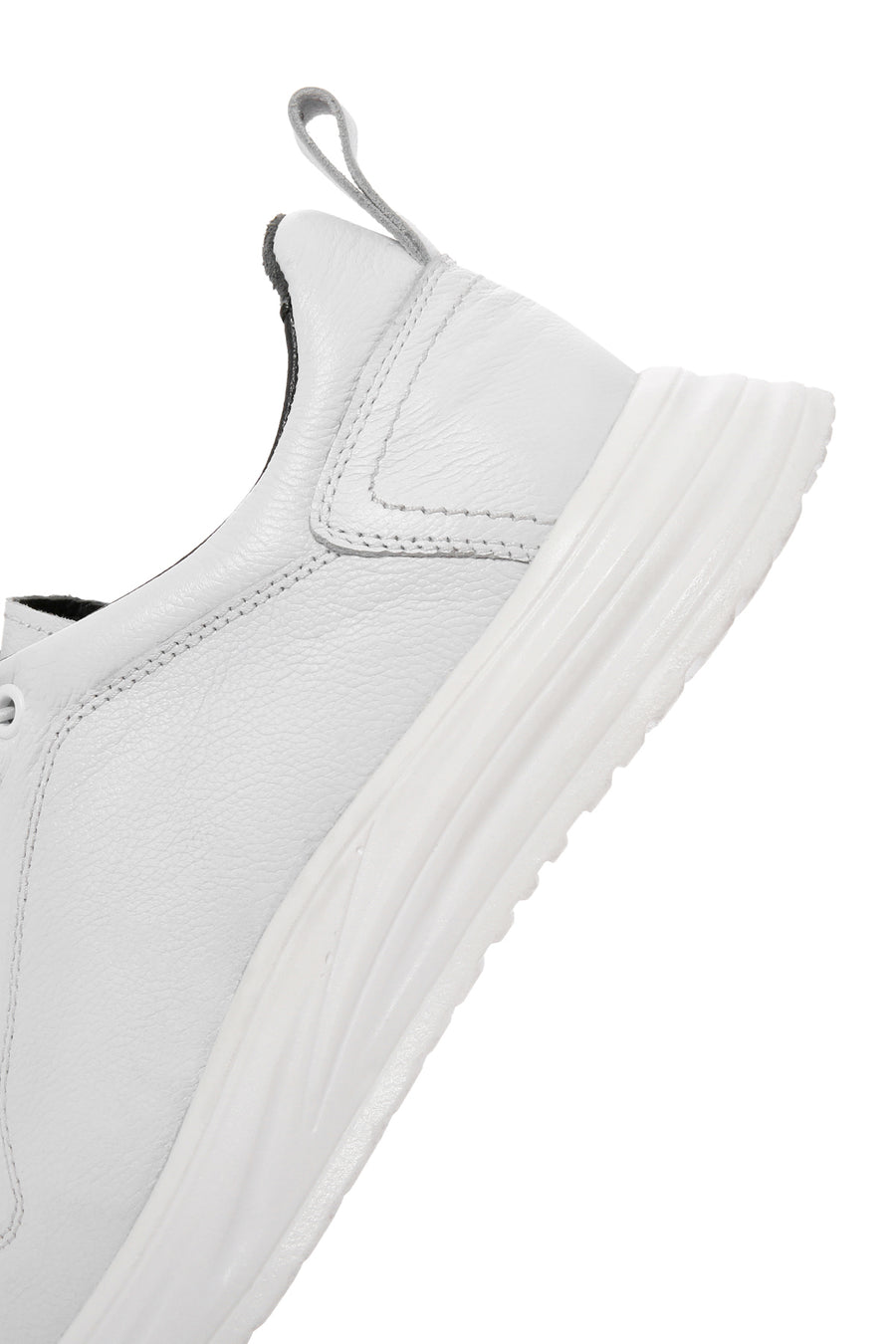 Men's White Lace-up Leather Sneaker