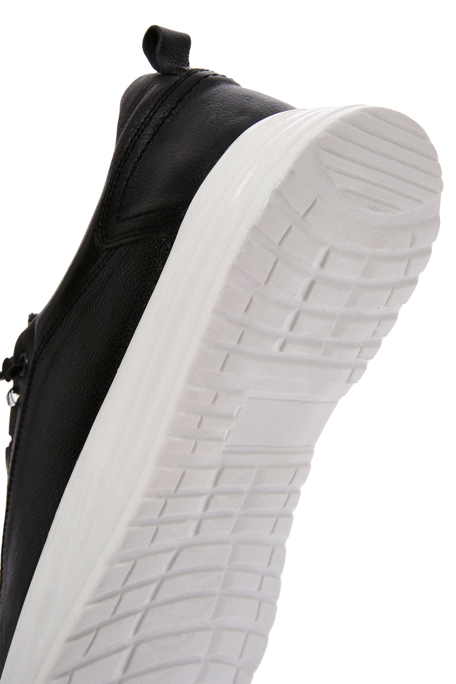 Men's Black Lace-up Leather Sneaker