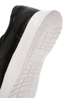 Men's Black Lace-up Thick-Sole Leather Sneaker | Derimod