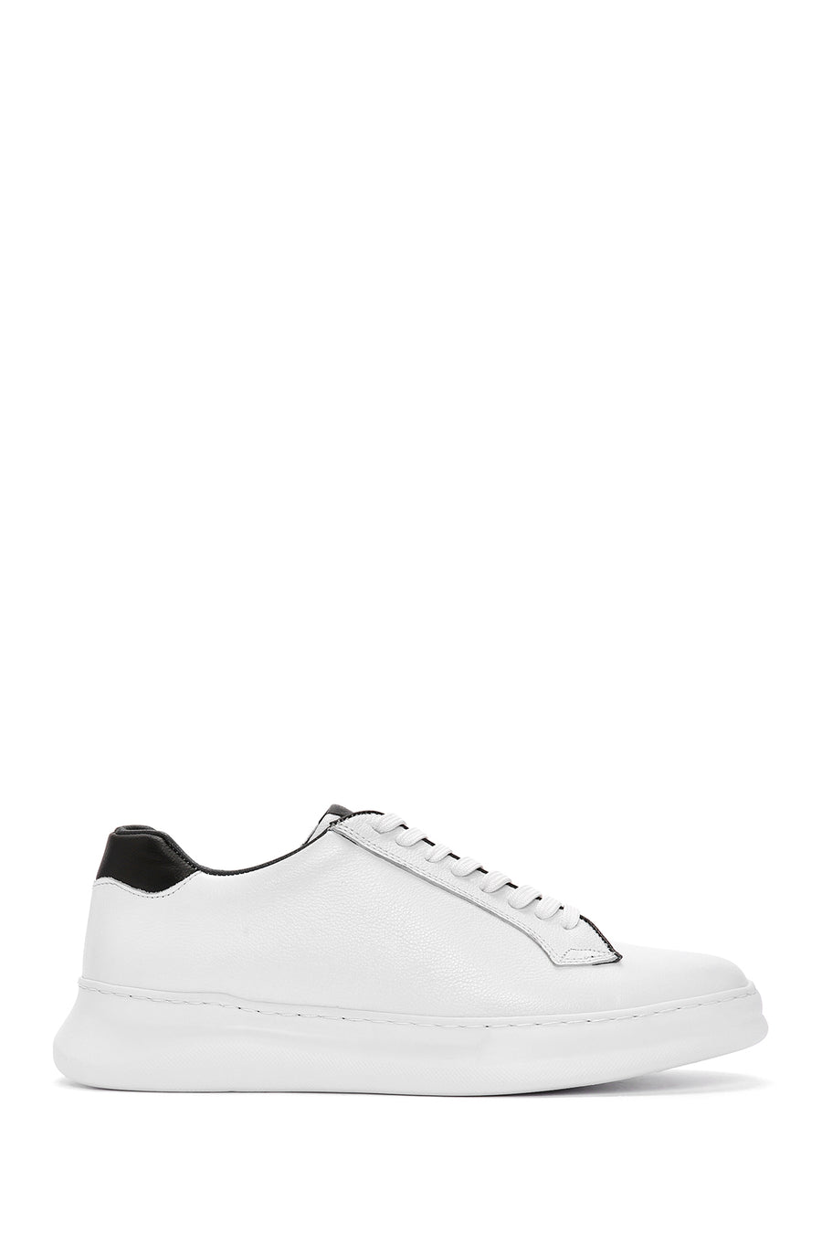 Erkek Beyaz Bağcıklı Deri Sneaker 24SFD6825FT | Derimod