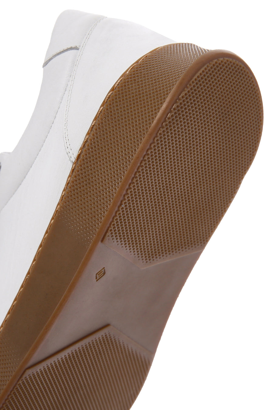 Erkek Beyaz Bağcıklı Deri Sneaker