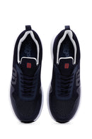 Derimod Zero Men's Navy Blue Lace-Up Thick Sole Sneaker | Derimod