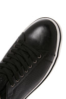 Men's Black Lace-up Leather Sneaker | Derimod