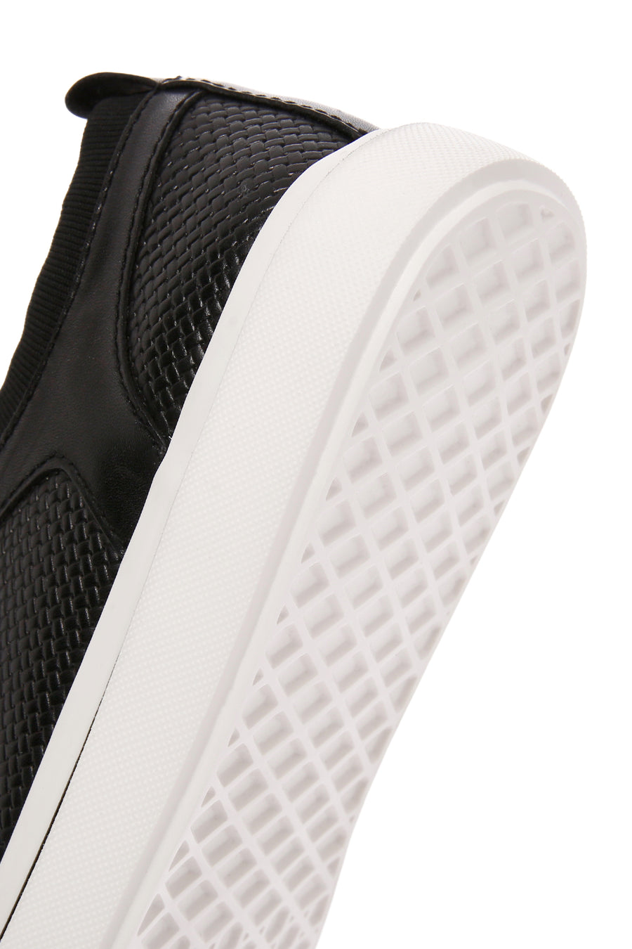 Men's Black Lace-up Leather Sneaker
