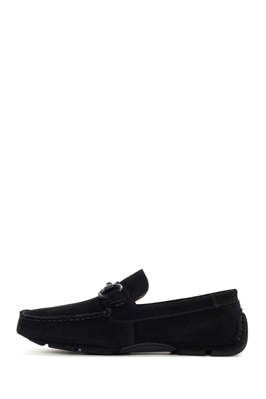 Erkek Siyah Süet Deri Casual Loafer