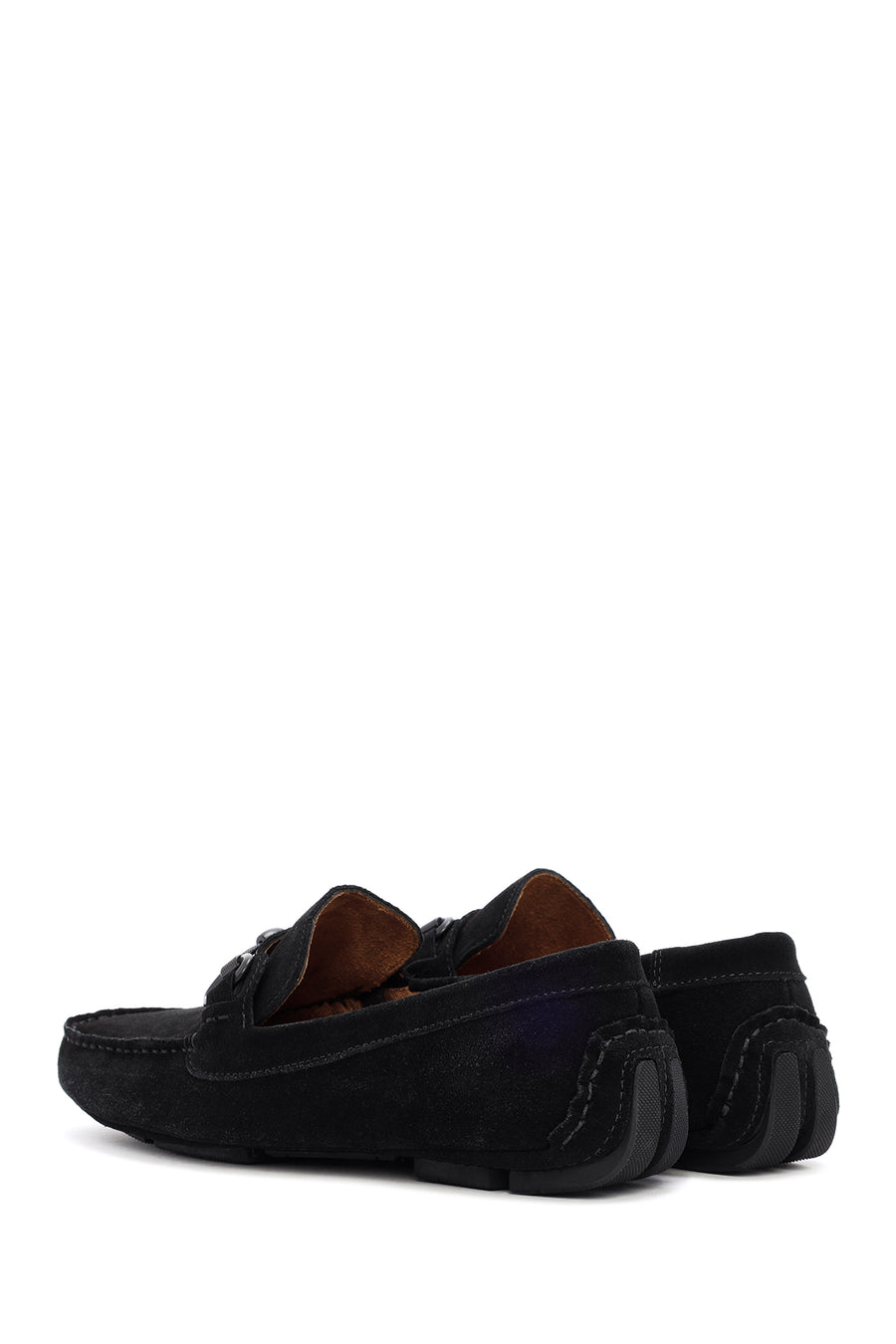 Erkek Siyah Süet Deri Casual Loafer